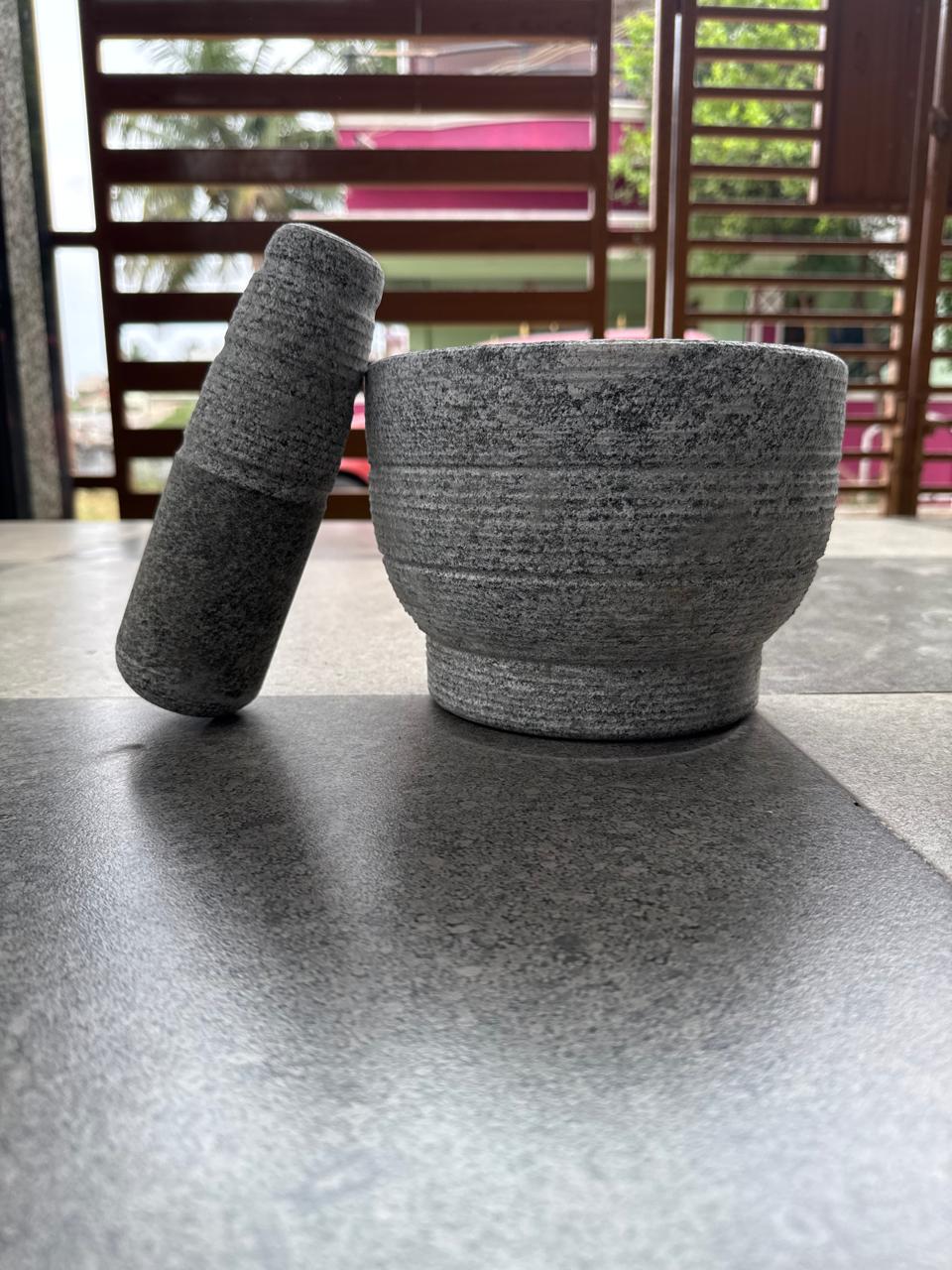 Granite mortar and pestle set