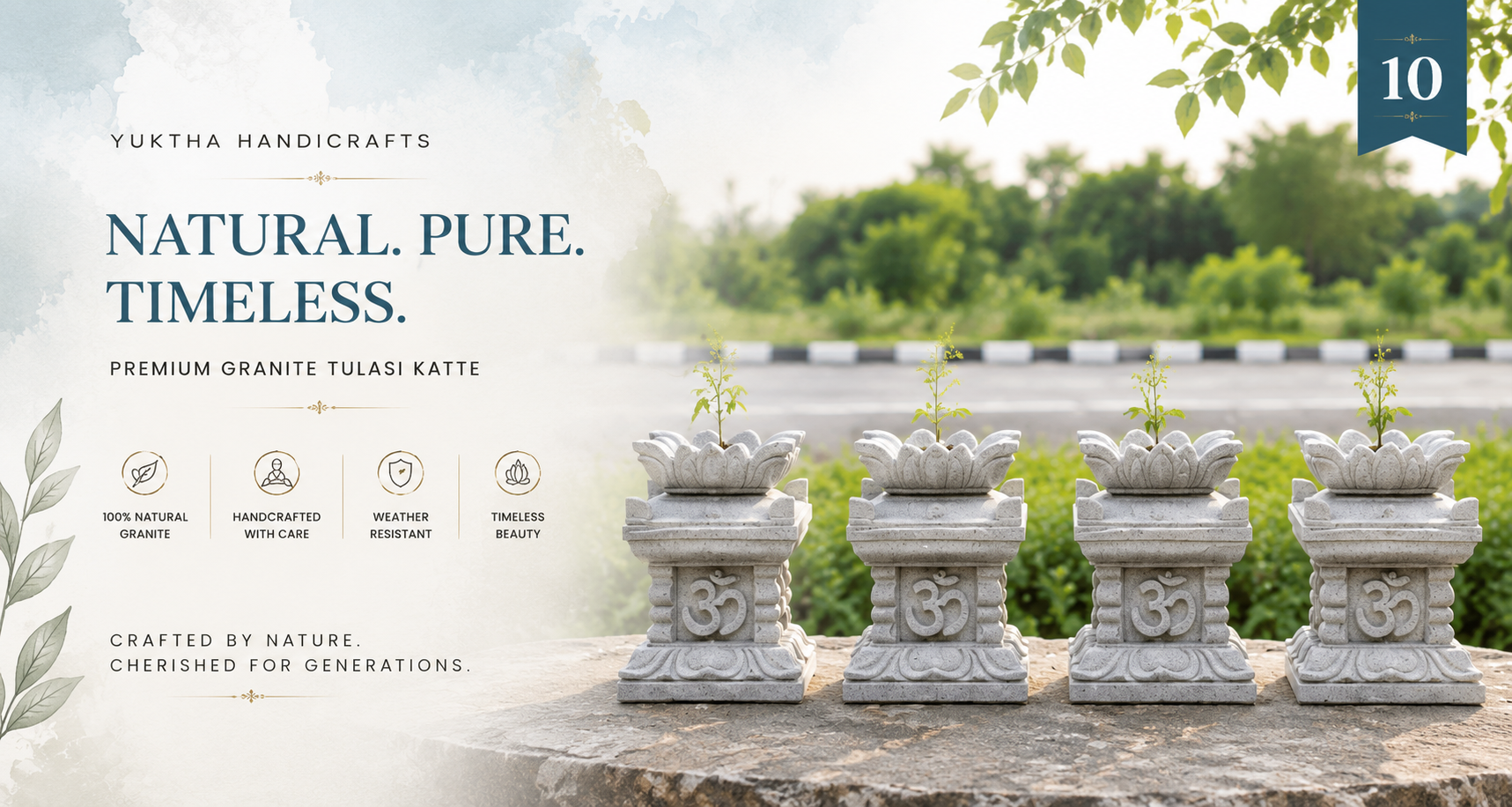 Yuktha Handicrafts — Natural. Pure. Timeless. Premium granite Tulasi Katte